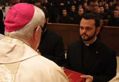 Bobby Phillips ('19, Atlanta) is instituted to the ministry of Lector by Archbishop Paul Gallagher.